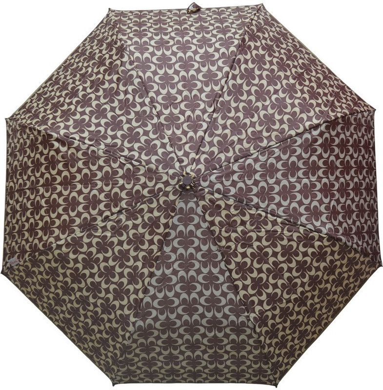 Murano 4 Fold Auto Open Coach Design Brown Color Fashion_400154_C Umbrella  (Brown)