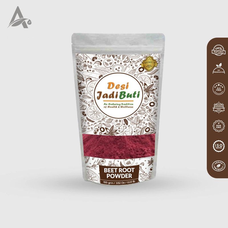 Desi Jadi Buti Beet Root Powder - Beetroot Powder - Chukandar Powder Seed  (100 g)