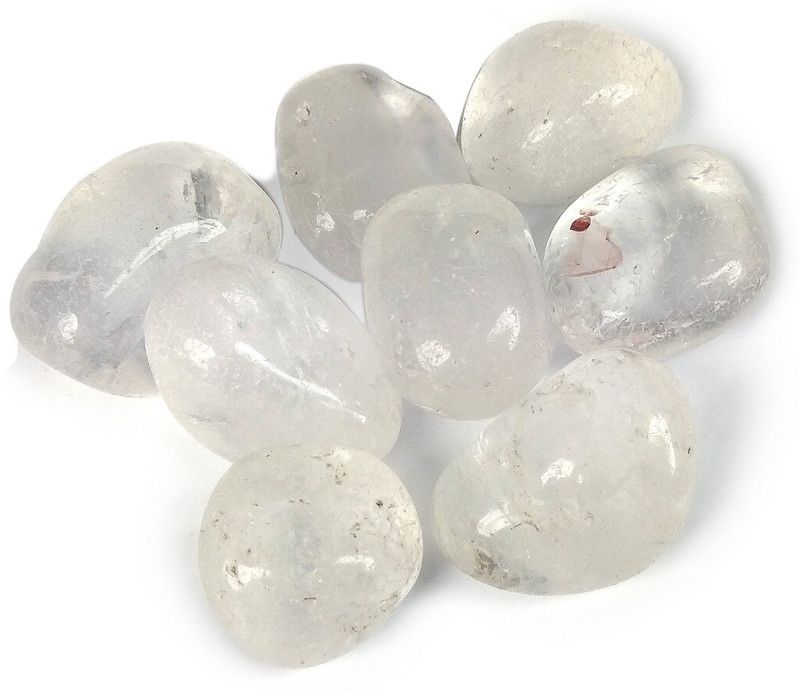 REIKI CRYSTAL PRODUCTS Natural Clear Quartz Tumble Crystals / Stones for Reiki Healing and Vastu Correction and Increase Creativity 200 Grams Tumble Stone Regular Asymmetrical Crystal Stone  (Clear 200 g)