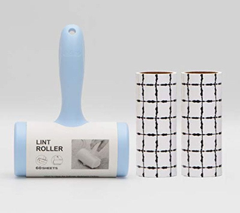 Store2508 Closed Cover Lint Roller (60 Sheet) + 2 Refills (60 Sheets Each) (Blue) Lint Roller