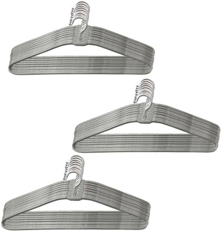Pranay Steel Shirt Pack of 153 Hangers For Shirt  (Grey)
