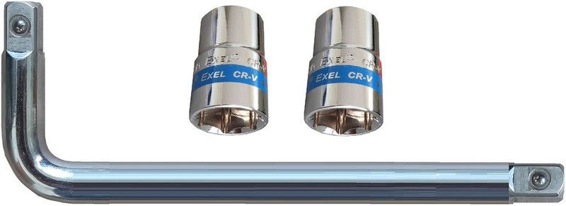 LIEUTENANT 1/2"Drive [L-Handle 12"] With (17 & 18) MM Taparia-Hex Socket Set  (Pack of 3)