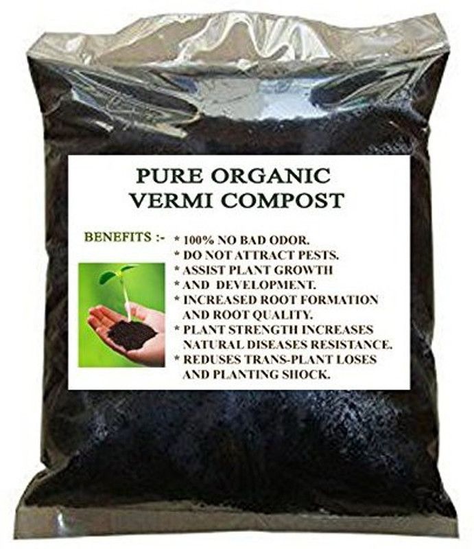 elamgreen Vermicompost for plants 1kg Free Vegetable seeds kit 30 Variety Manure  (1 kg, Powder)