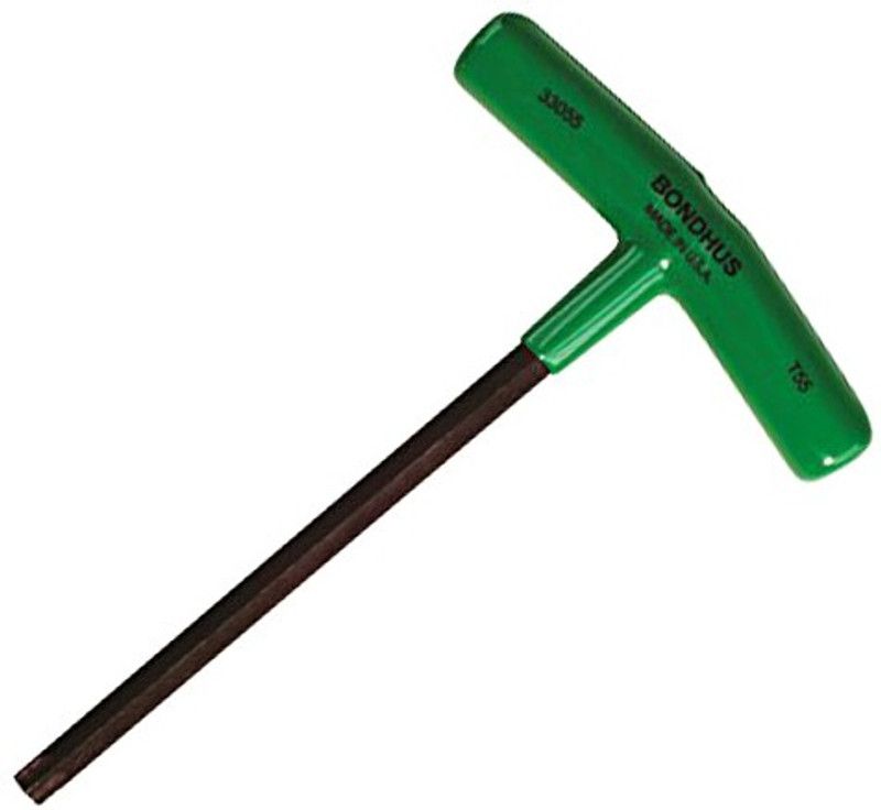 BONDHUS 33025 T25 Torx T-Handle - 7.1" Allen Key Set