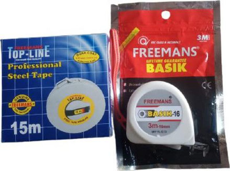 FREEMANS Steel Measure tape set Measurement Tape  (15 m)