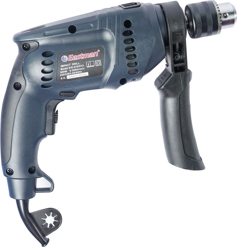 EASTMAN Impact Drill With Carbon Set, Drill Capacity 13 mm, No Load Speed-2800 RPM, 600W EID-013 Pistol Grip Drill  (38.1 mm Chuck Size)