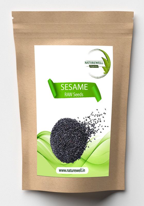 Naturewell Sesame Seeds (Black) for Calcium , Vitamin A , Vitamin C , Vitamin E , Protein , Iron , Folic acid and Dietary Fibre (RAW ) Seed  (500 per packet)