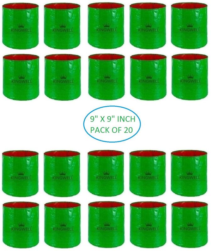 Kingwell Terrace Gardening Grow Bags (9”x9”) (Pack of 20) Grow Bag