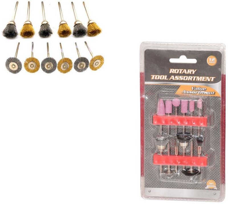 Digital Craft 12Pc Wire Brush Set,12Pc Rotary Tools Set,, Rotary Tool  (3 mm)