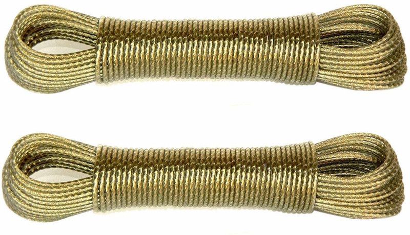 SY Products Heavy Duty Wet Cloth Laundry Rope PVC Coated Metal Cloth Drying Rope Steel Retractable Clothesline  (20 m)