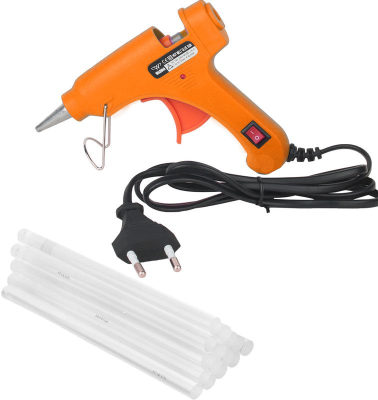 W Wadro 20W 20WATT Leak Proof Hot Glue Gun Kit|with On/Off Switch|LED Indicator & 15 Adhesive Glue Sticks Standard Temperature Corded Glue Gun  (7 mm)