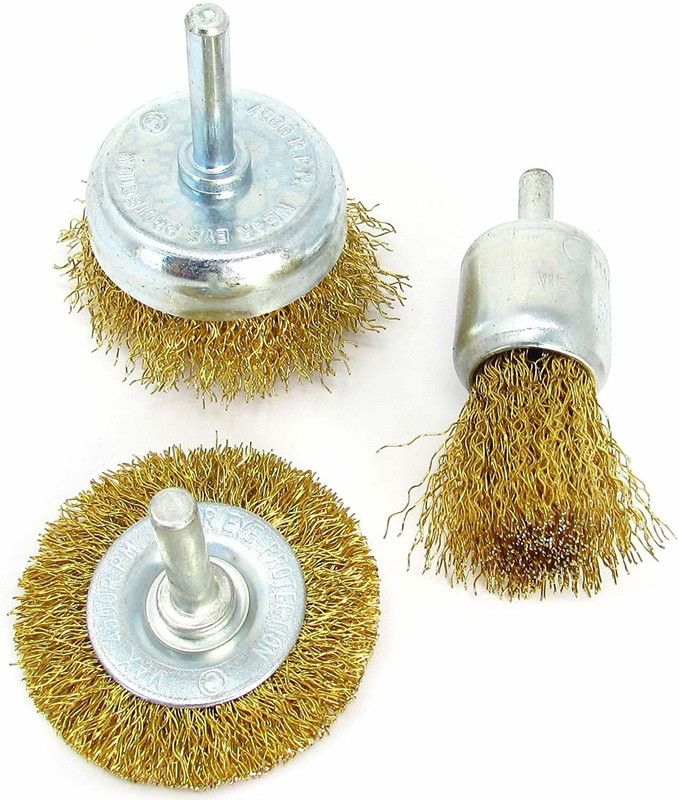 Nishtha 3 piece of drill wire brush Block Brush  (Pack of 1)