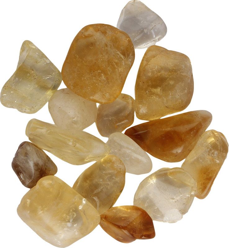 SATYAMANI Natural Citrine Healing Tumble stone (100 gm.) Regular Oval Crystal Stone  (Multicolor 100 g)