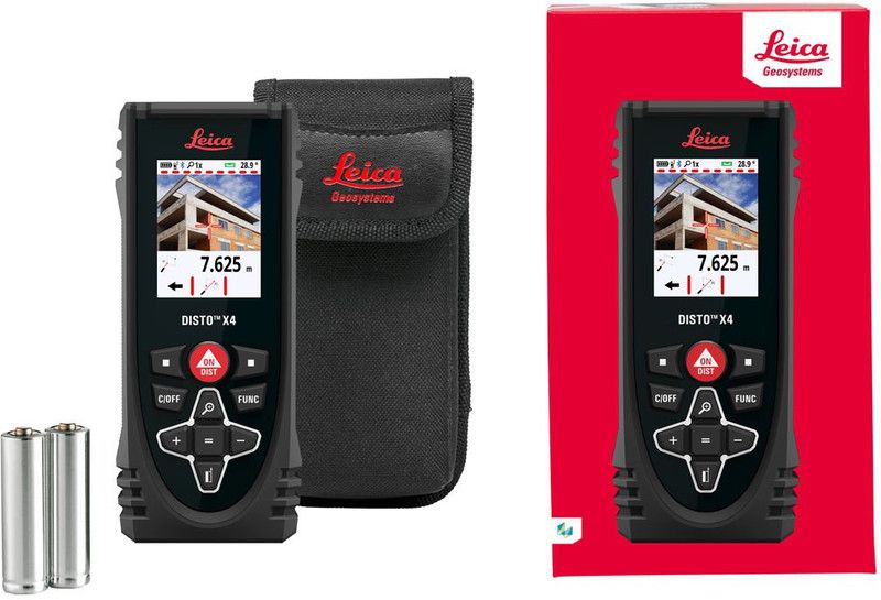 Leica Disto X4 Laser Distance Meter 150m Indoor/Outdoor Measuring Range Non-magnetic Engineer's Precision Level  (13.2 cm)