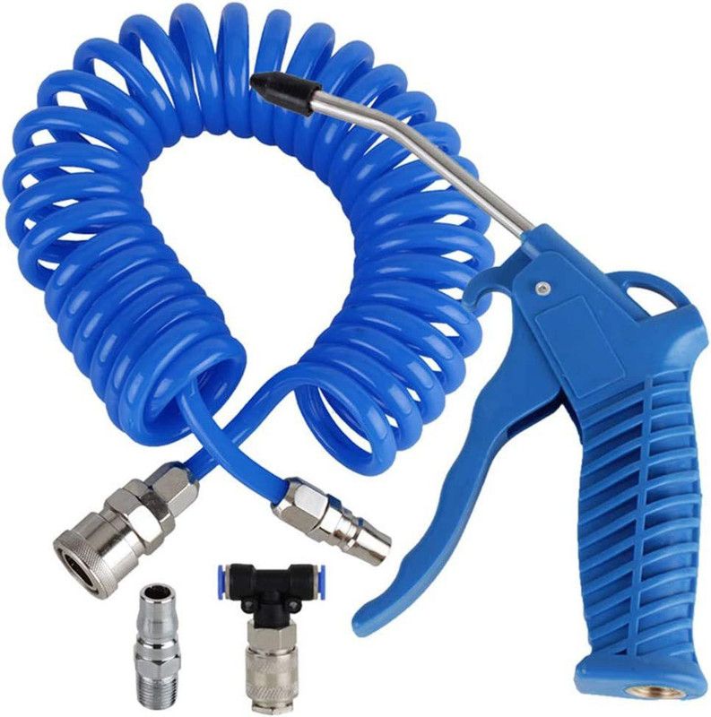 GSK Cut Air Blow Gun Kit Air Duster Cleaning Nozzle with 5 Meter Long Coil PU Air Hose Hand Tool Kit  (3 Tools)