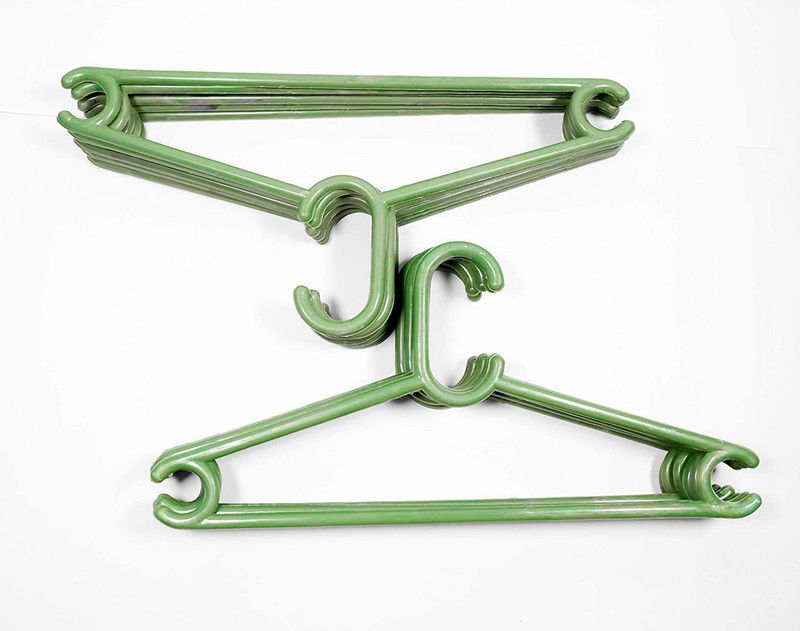 Alment Cloth Hangers for Almirah Plastic Dress Pack of 12 Hangers For Dress  (Green)