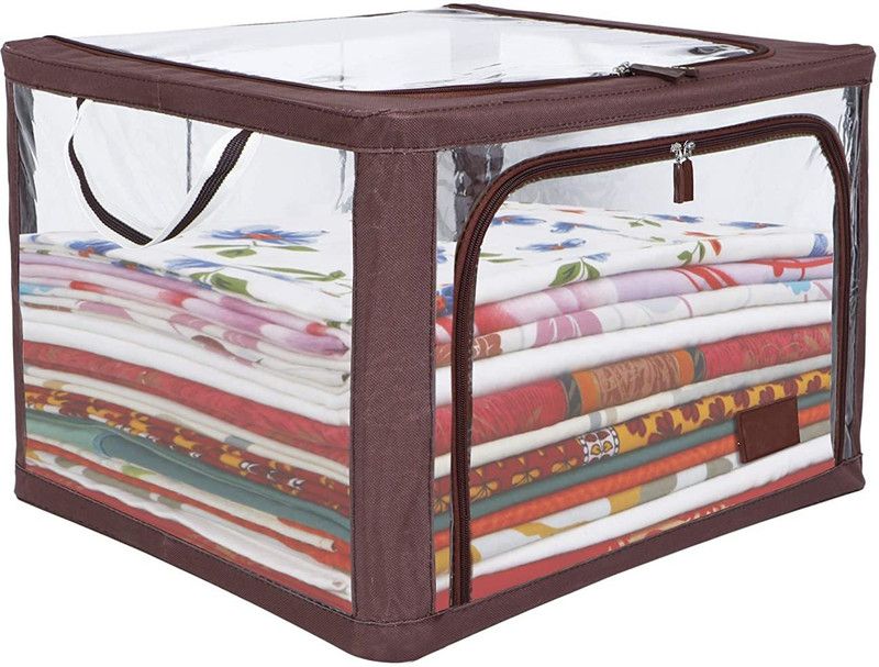 S R CREATION Cloth Storage Box Oxford Fabric Wardrobe Organizer with Zip - 66 Liter Storage Box  (Multicolor)