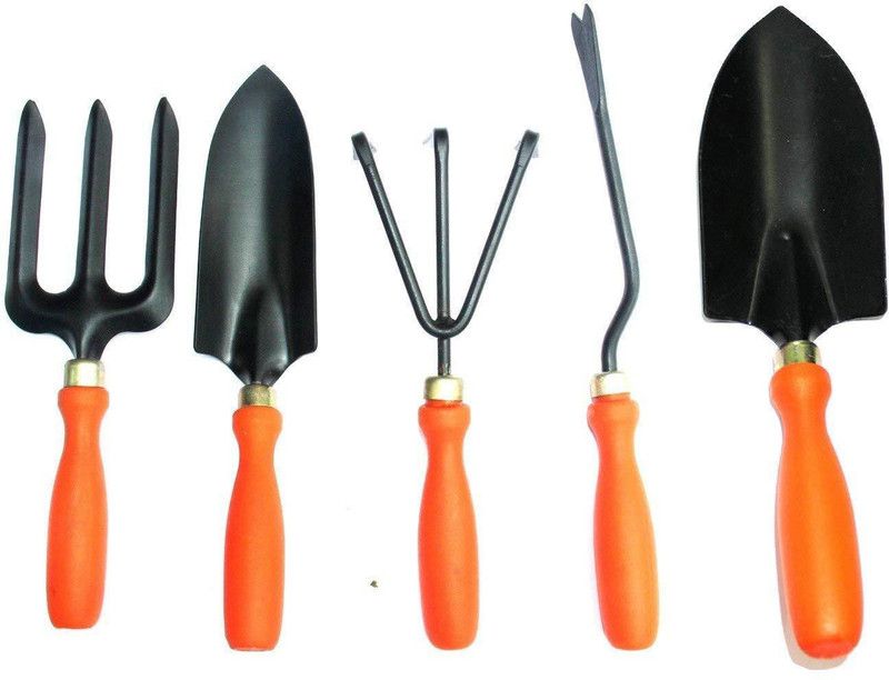 Tip 'n' Top Combo of 5 Gardening Tools including 2 Trowels, Cultivator, Weeder and Garden Fork Garden Tool Kit  (5 Tools)
