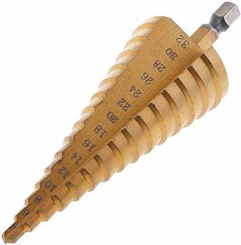 ATOZTOOLS 4-32mm Large HSS Steel Step Cone Drill Countersink Titanium Bit Set Hole HSS Steel Step Cone Drill Countersink Titanium Bit Set Hole