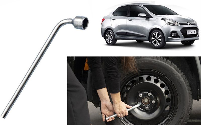 Auto Kite WS4A52 19mm Metal L-Shaped Car Wheel Nut Spanner Wrench 19mm Metal L-Shaped Car Wheel Nut Spanner Wrench Single Sided L Type Wrench  (Pack of 1)