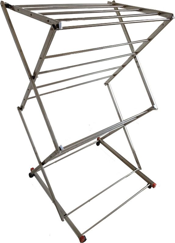 VIMART Steel Floor Cloth Dryer Stand al-03  (2 Tier)