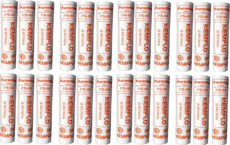 DOC RO RO Water Filter / Purifier PP spun filter 10" inch 5 Micron replacement Pre filter candles / Cartridge Solid Filter Cartridge  (0.005, Pack of 12)