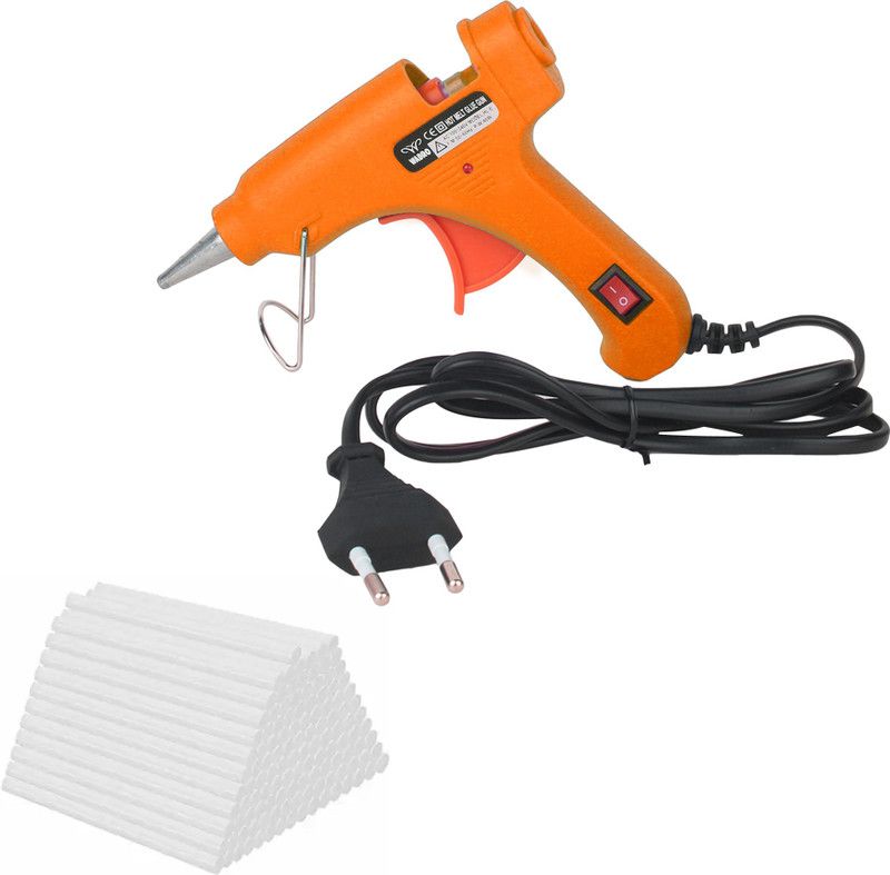 W Wadro 20W 20WATT Leak Proof Hot Glue Gun Kit|with On/Off Switch|LED Indicator & 50 Adhesive Glue Sticks Standard Temperature Corded Glue Gun  (7 mm)