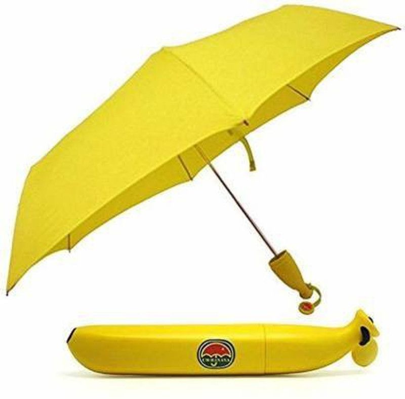 D-LIGHT umbrella for rain and protect banana shape Umbrella Umbrella  (Yellow)