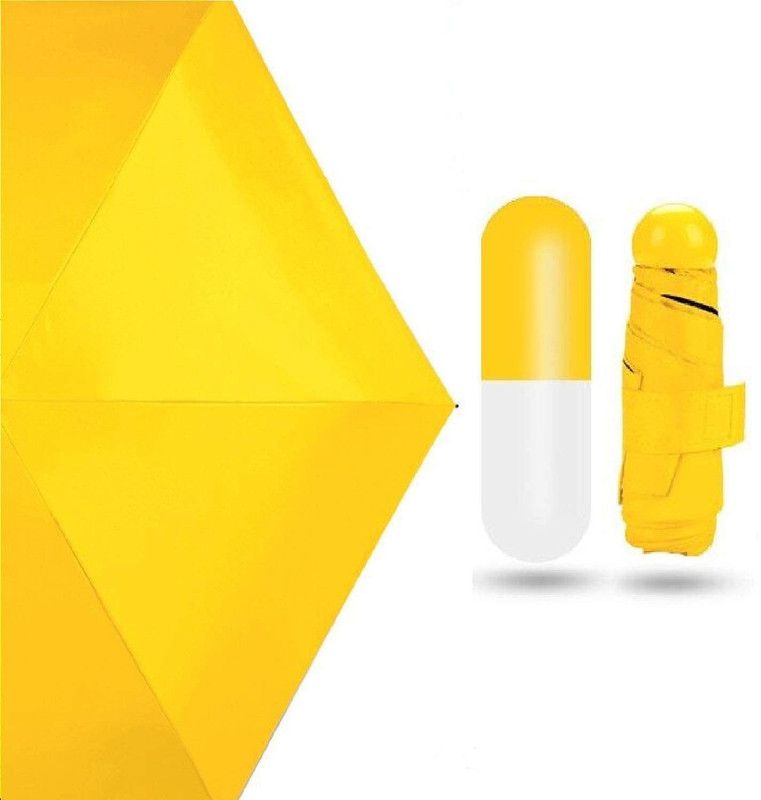 DHARA ENTERPRISE Capsule Umbrella 0.2 Umbrella  (Yellow)