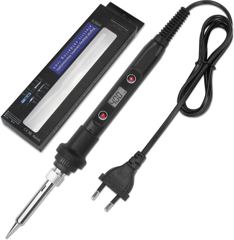 REHTRAD 80 Watts Temperature Adjustment Soldering Iron,Micro Soldering Iron With Digital Display Screen,Anti-Oxidation Soldering Iron Bit,Temperature Range200-500°c Suitable for Precise Temperature Control 80 W Temperature Controlled  (Pointed Tip)