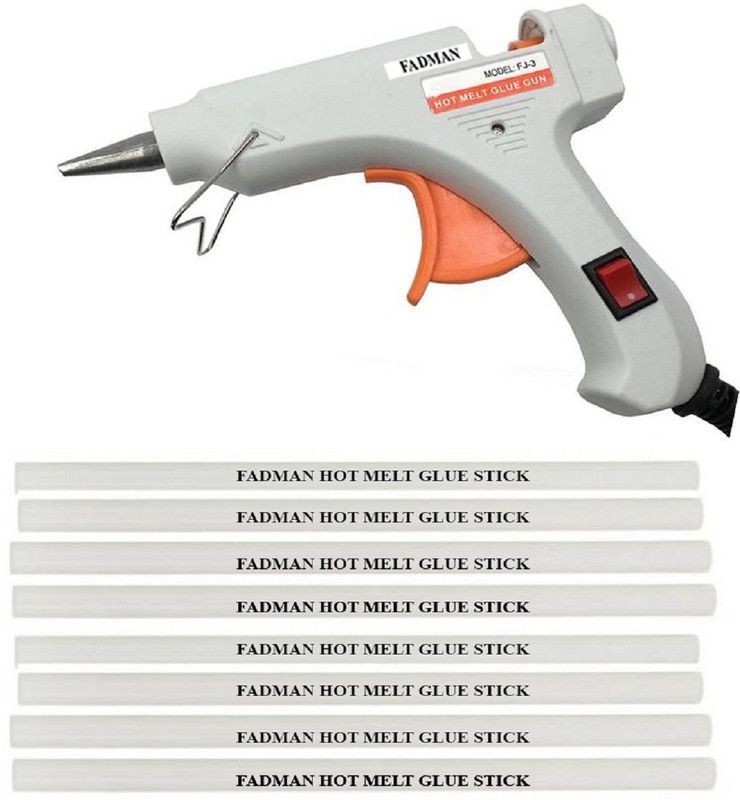 FADMAN White Mini 20 Watt On Off Switch With 8 Hot Melt Sticks Standard Temperature Corded Glue Gun (7 mm) Standard Temperature Corded Glue Gun  (7 mm)
