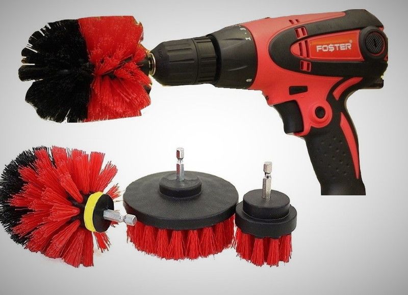 FOSTER FSD-010 Pro FSD-010 Pro with 3 cleaning brush attachment Pistol Grip Drill  (10 mm Chuck Size)