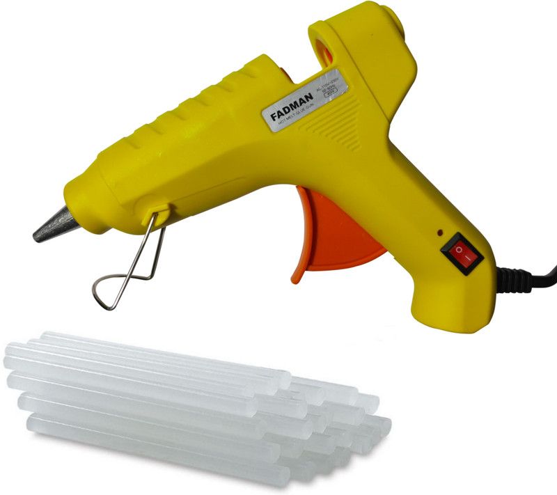 PICKTOOLS CROWN YELLOW 40 WATT GLUE GUN CR-50 WITH 15 STICKS Standard Temperature Corded Glue Gun  (11 mm)