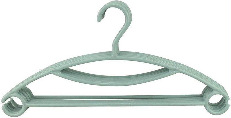 GREENSTAR Plastic Shirt Pack of 5 Hangers For Shirt  (Grey)