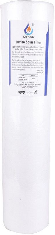 KENT RO Spun Filter POWP PP Candle Sediment Pre Filter 10" Thread W/CAP Prefilter Wound Filter Cartridge  (0.5, Pack of 1)