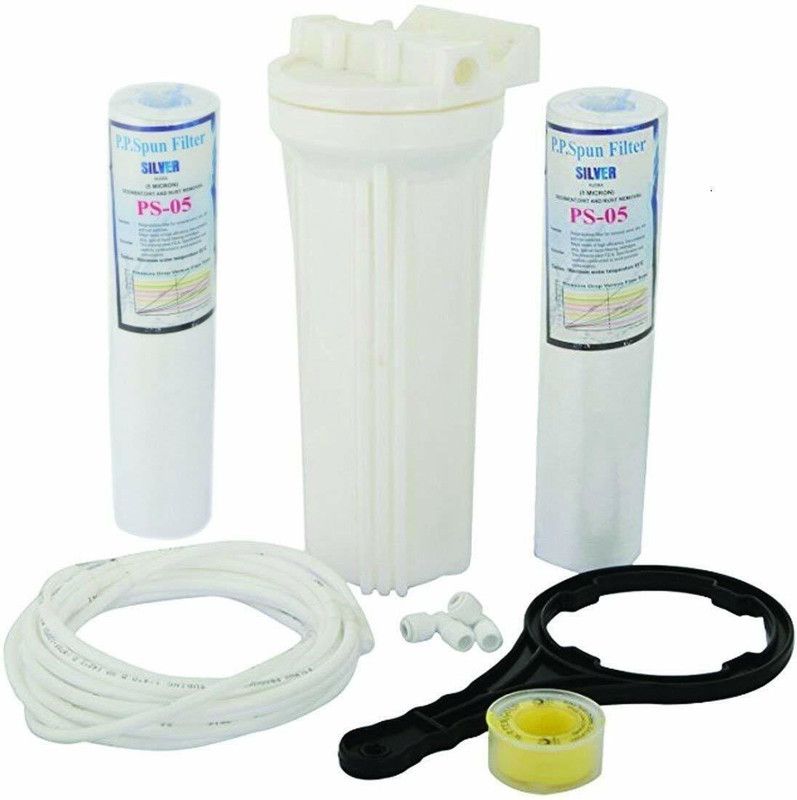 colorsole Pre filter Extra Spun Filter Spanner and Telfon Kit for RO Water Purifiers White Solid Filter Cartridge  (5, Pack of 1)