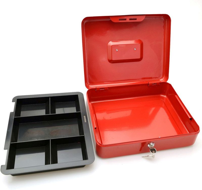 JAYCO 10" Red Cash Box  (2 Compartments)