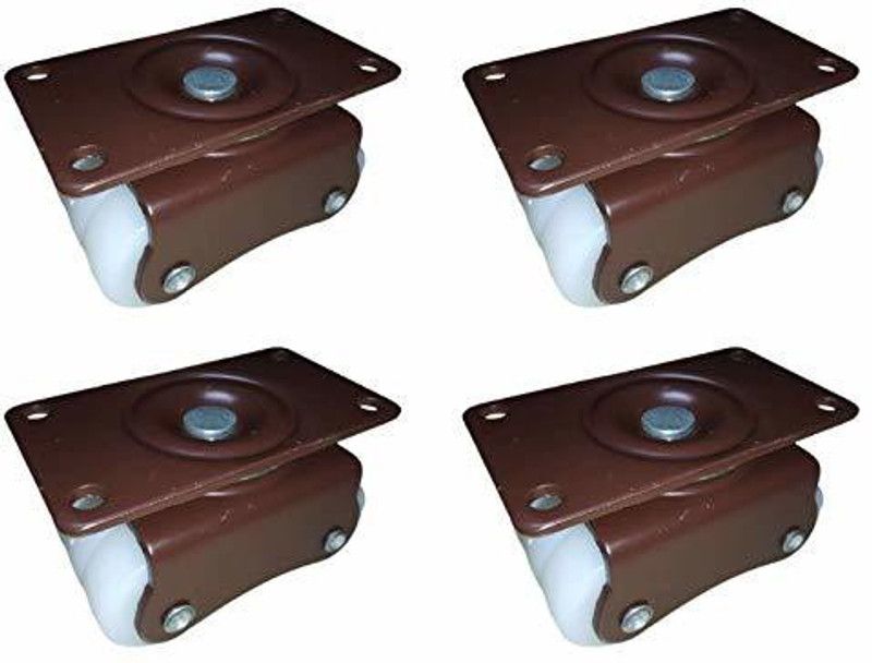 Bellveen Moving Heavy Duty Sixer 6-Wheels Roller Moving Castor | Brown, Set of 4 Industrial Furniture Caster  (Pack of4)
