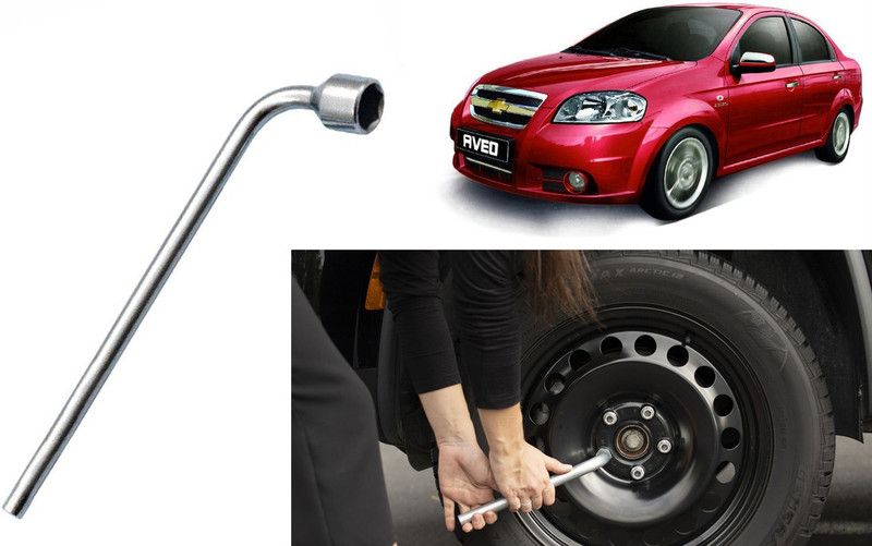 Auto Kite 19mm Metal L-Shaped Car Wheel Nut Spanner Wrench Aveo SW5P39 Single Sided L Type Wrench  (Pack of 1)
