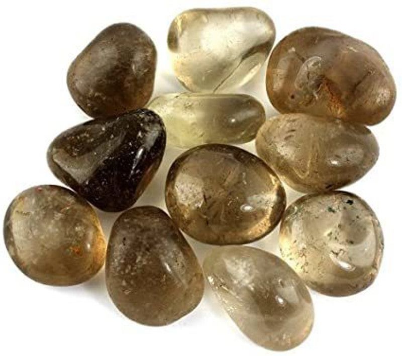 Shraddha Shree Gems Smokey Crystal Tumble Regular Square Crystal Stone  (Black 0.05 kg)