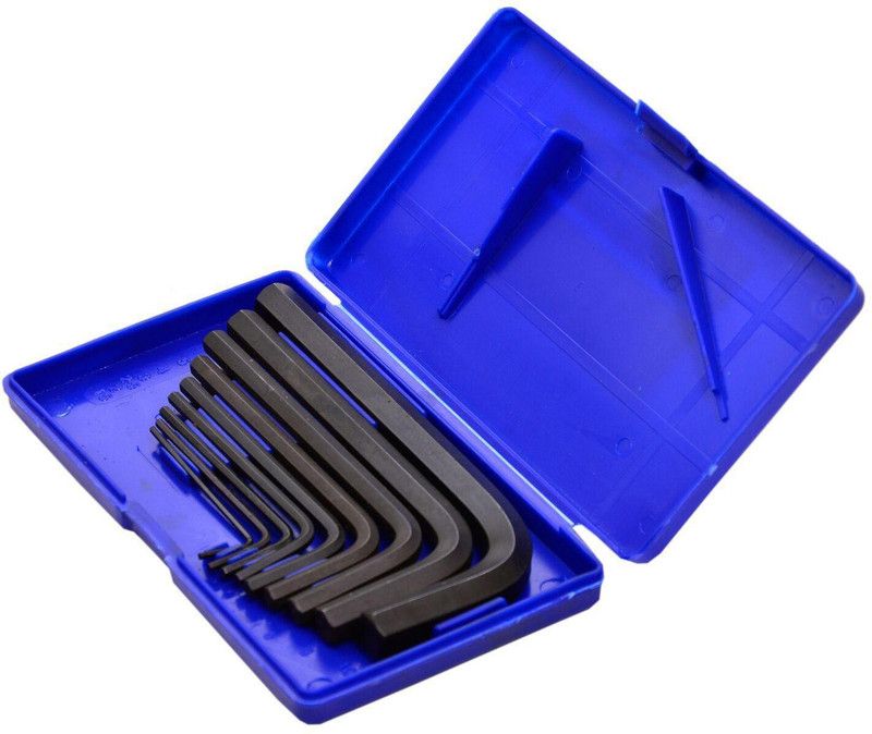 inditrust 9 Pieces Hex Allen Key Wrench L Shape Repair Tool kit Set Allen Key wrench Set Allen Key Set