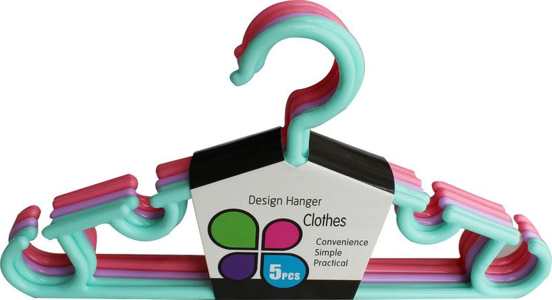 My New Born by 10Club Baby / Kids Cloth Hangers Plastic Shirt Pack of 5 Hangers For Shirt  (Multicolor)