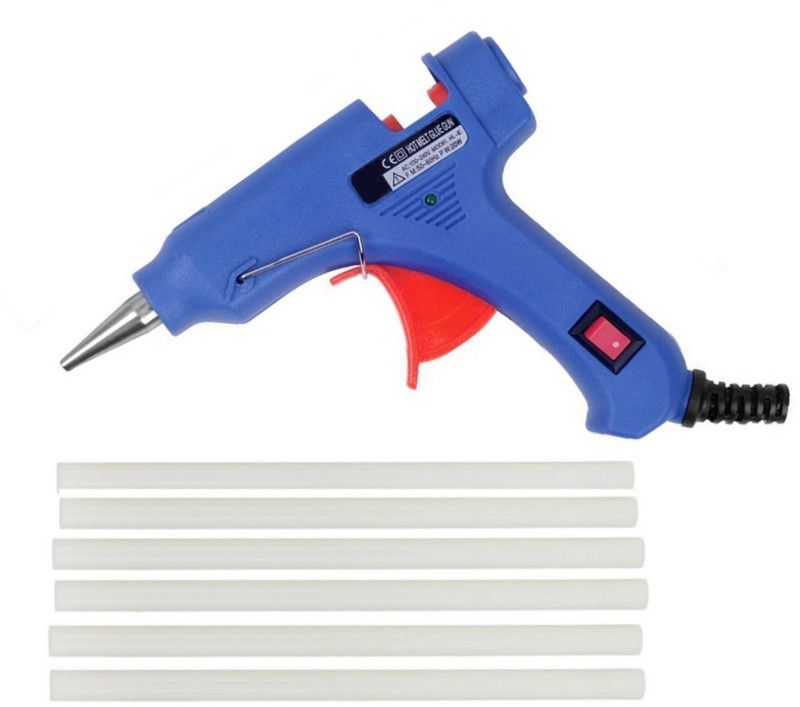 FADMAN BLUE MINI 20W 20 WATT (ON OFF SWITCH & INDICATOR) HOT MELT GUN.WITH FREE 6 GLUE STICKS Standard Temperature Corded Glue Gun  (7 mm)