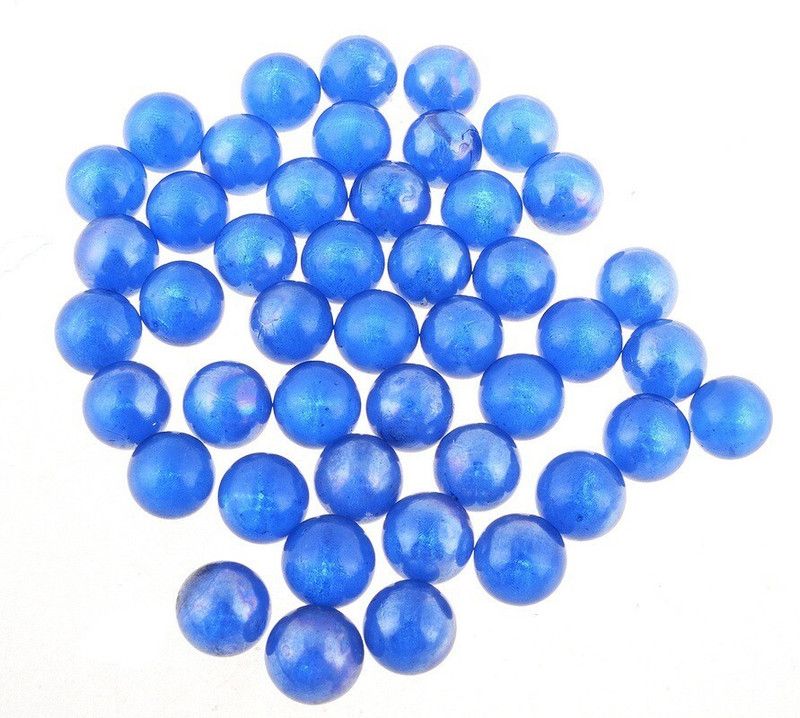 JaipurCrafts JC01886 Polished Round Fire Glass Pebbles  (Blue 300 g)