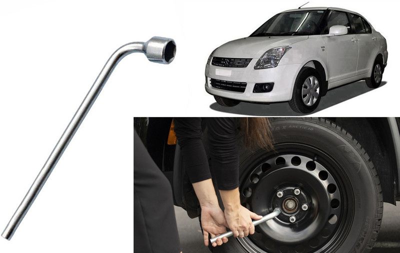 Auto Kite 19mm Metal L-Shaped Car Wheel Nut Spanner Wrench Swift Dzire SW5P40 Single Sided L Type Wrench  (Pack of 1)