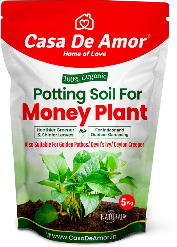 Casa De Amor Potting Soil for Money Plant, Golden Pothos, Devil's Ivy Ready to Use- 5kg Potting Mixture, Soil  (5 kg, Powder)