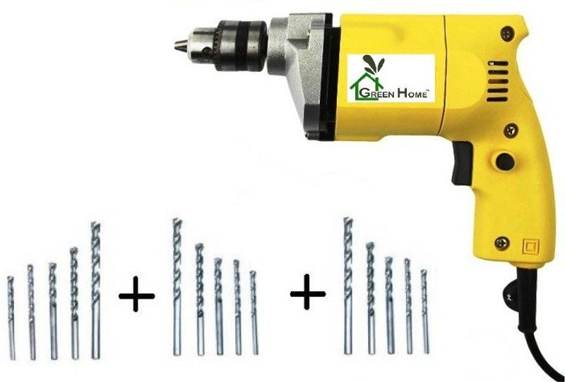 GREEN HOME Drill Machine Pistol Grip/Multicolour300watt/230v/2600 rpm/6 month warranty/ GHPDM0676/10mm Pistol Grip Drill  (10 mm Chuck Size)