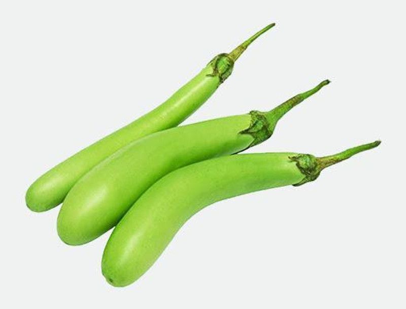 Paudha Brinjal Long Green Seed  (43 per packet)