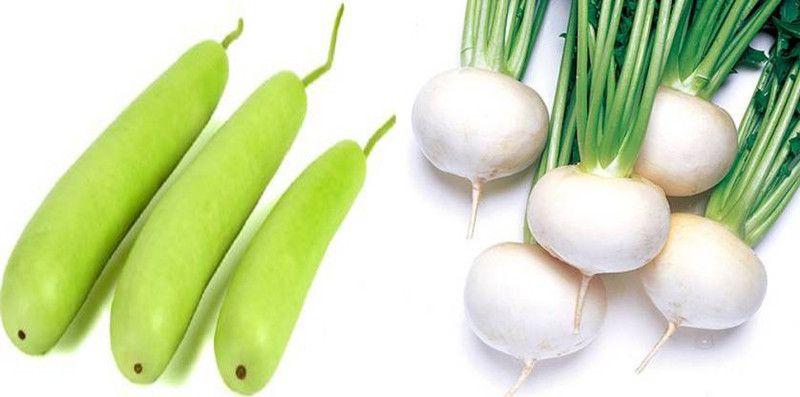 dreamseawaves Bottle Gourd (Dhari Loki)&TURNIP WHITE AGRO Seed  (20 per packet)