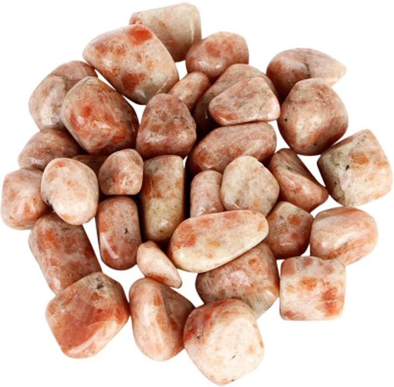 SATYAMANI Natural Sunstone Tumble stone (500 gm.) Regular Oval Crystal Stone  (Multicolor 500 g)